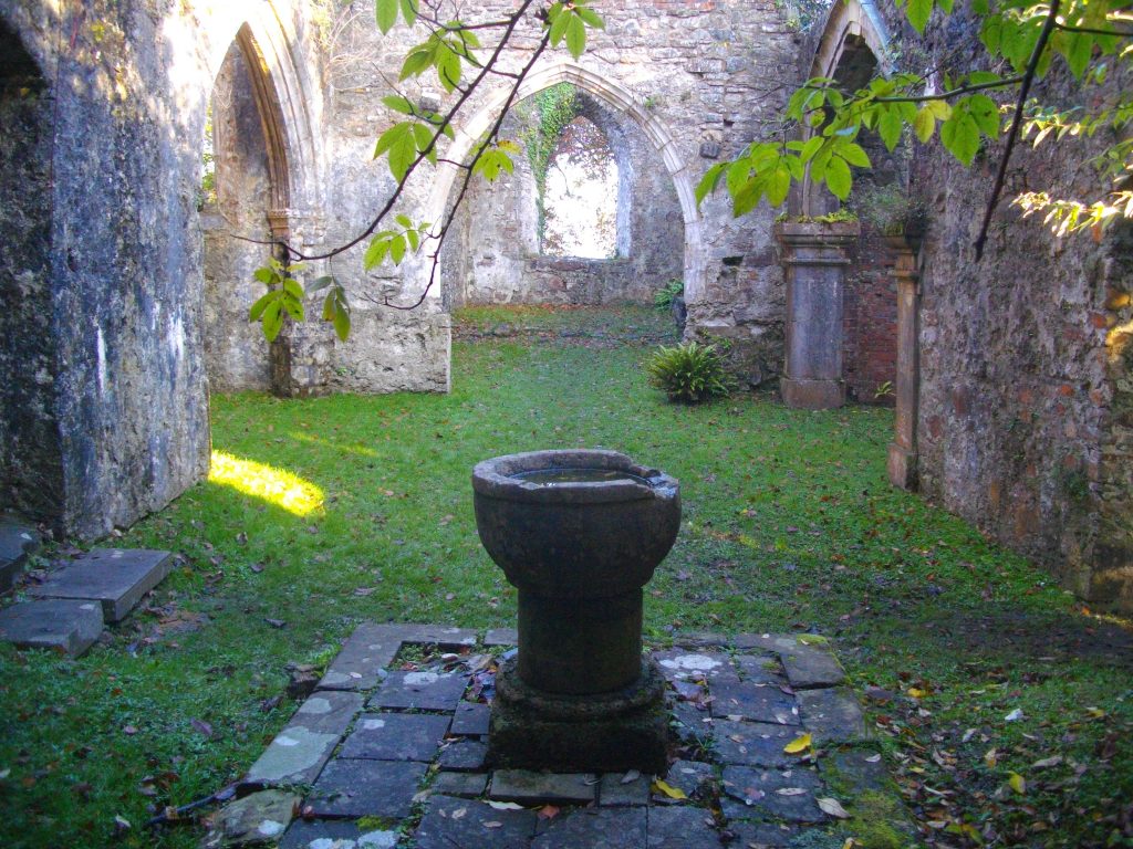 The twelth-century church of the Knights Hospitaler at Slebech