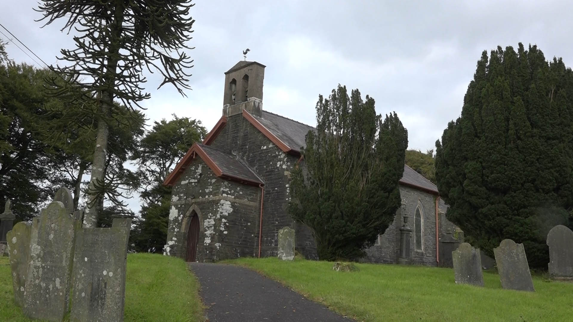 A Victorian church stands today on the site of St Gwinio's monastery.